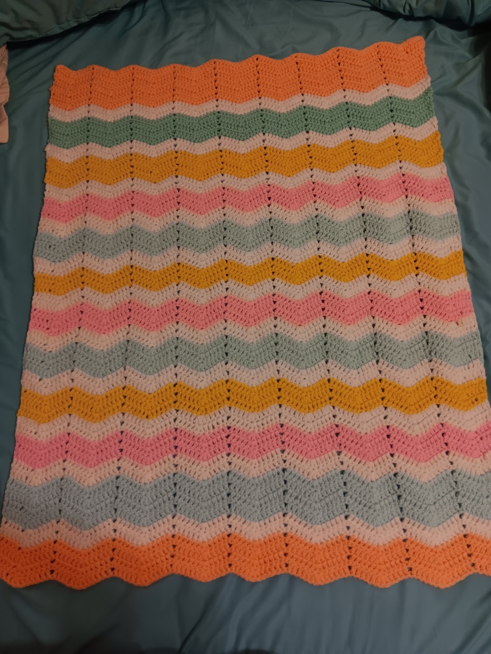New Handmade Crochet Baby Blanket 32 X 36
